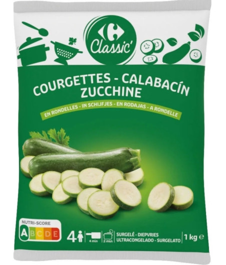 COURGETTES EN RONDELLES CARREFOUR 1KG