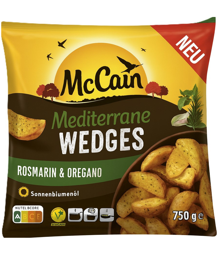 FRITES MEDITERANNE WEDGES MCCAIN 750G