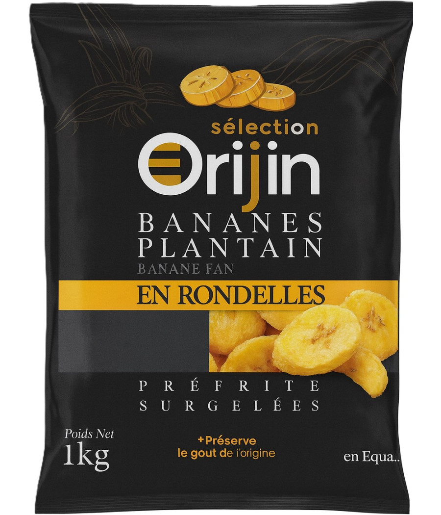 FRITES BANANES PLANTAIN EN RONDELLE ORIJIN 1KG