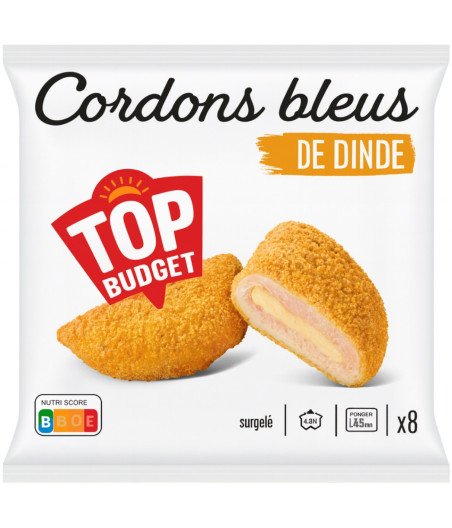 CORDONS BLEUS DE DINDE TOP BUDGET 800G