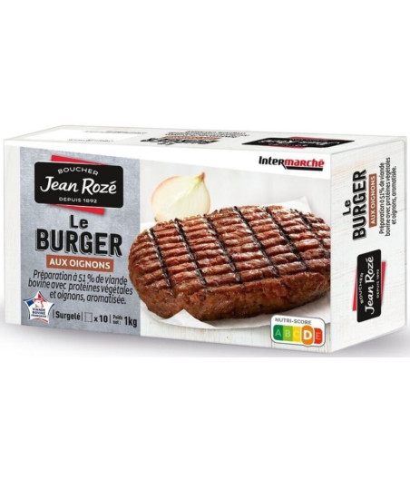 BURGER AUX OIGNONS JEAN ROZE 1KG
