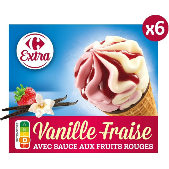 VANILLE FRAISE AVEC SAUCE AUX FRUITS ROUGES 426G