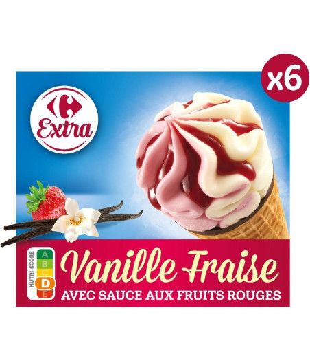 VANILLE FRAISE AVEC SAUCE AUX FRUITS ROUGES 426G