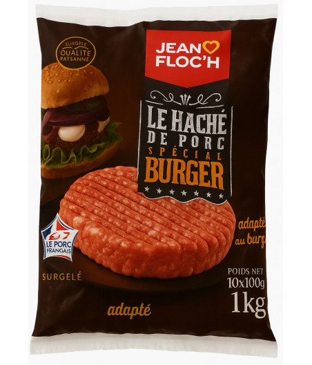 LE HACHE DE PORC SPECIAL BURGER 10 X 100 G