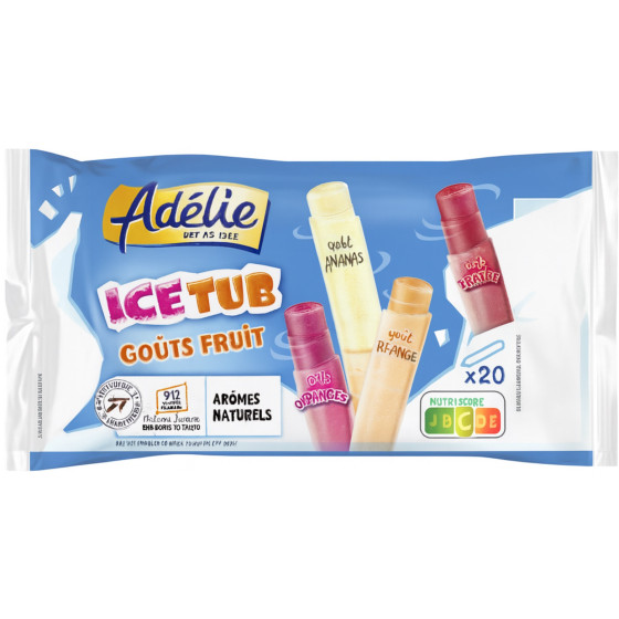 ICE TUB - GOUT CITRON ORANGE CERISE FRAMBOISE (GE) X20 - 40ML - P\'TITS PRODS 800 G