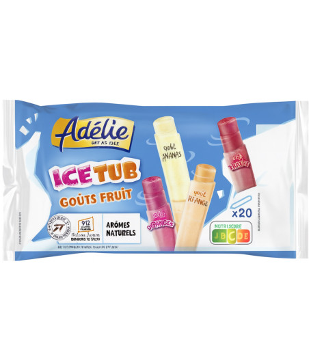 ICE TUB - GOUT CITRON ORANGE CERISE FRAMBOISE (GE) X20 - 40ML - P\'TITS PRODS 800 G