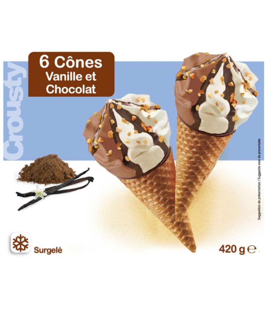 GLACE VANILLE ET CHOCOLAT X6 410G