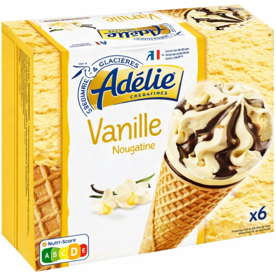 GLACE VANILLE NOUGATINE ADELIE X6 720G
