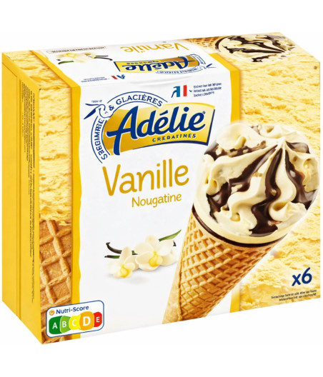 GLACE VANILLE NOUGATINE ADELIE X6 720G