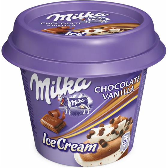 CREME GLACEE CHOCOLAT VANILLE MILKA 101G
