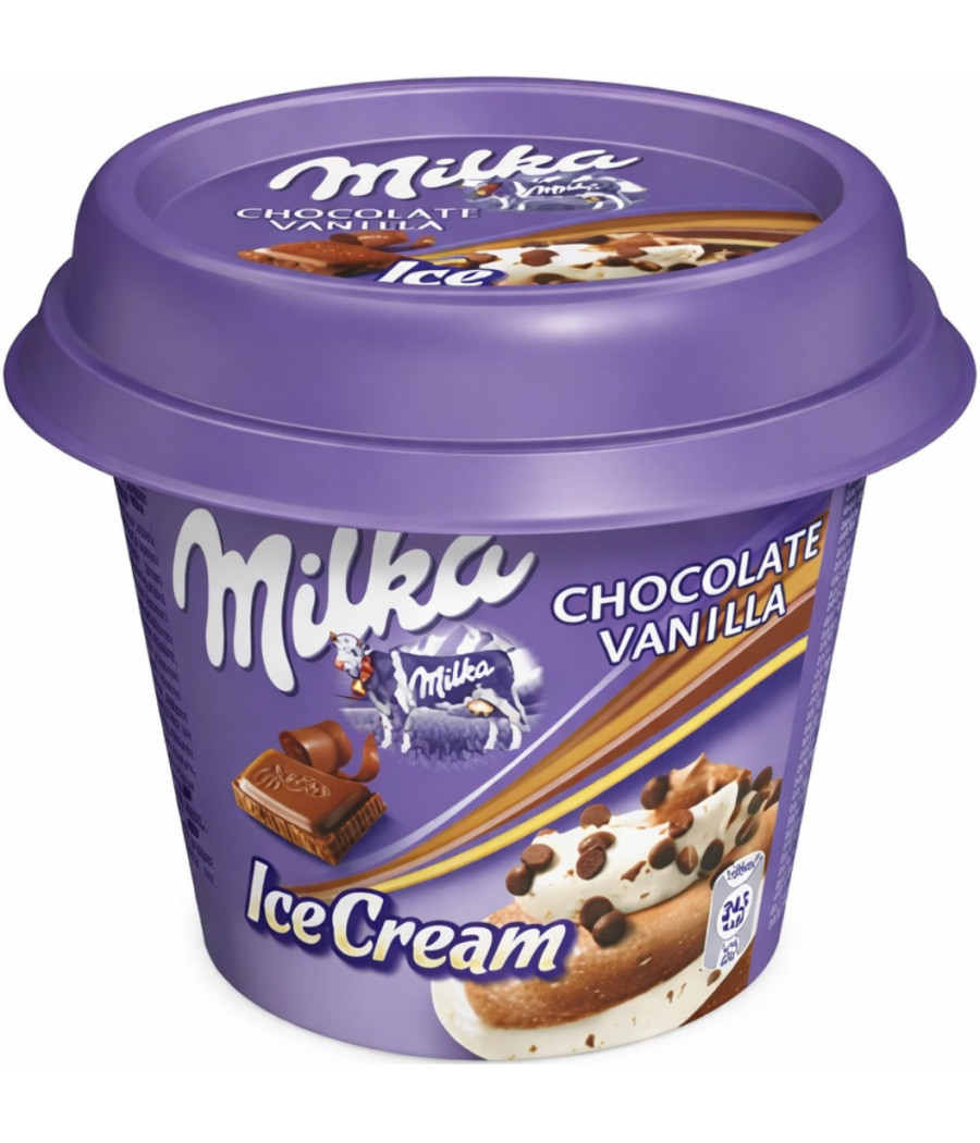 CREME GLACEE CHOCOLAT VANILLE MILKA 101G