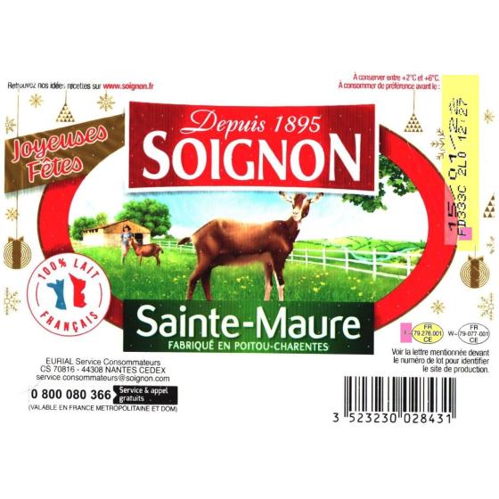 FROMAGES DE CHEVRE SAINTE-MAURE SOIGNON LA BUCHE DE 200G