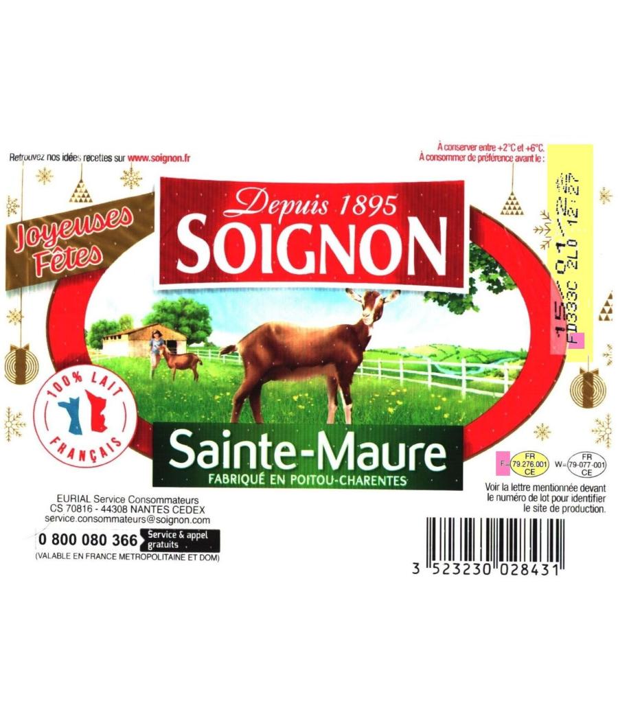 FROMAGES DE CHEVRE SAINTE-MAURE SOIGNON LA BUCHE DE 200G