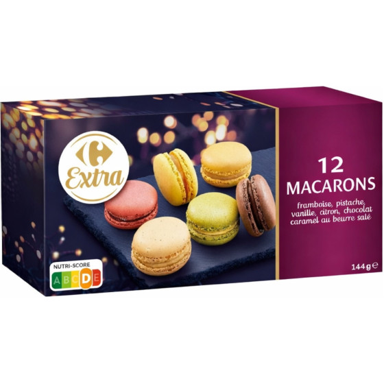 12 MACARONS AUX DIFFERENT SAVEUR 144G