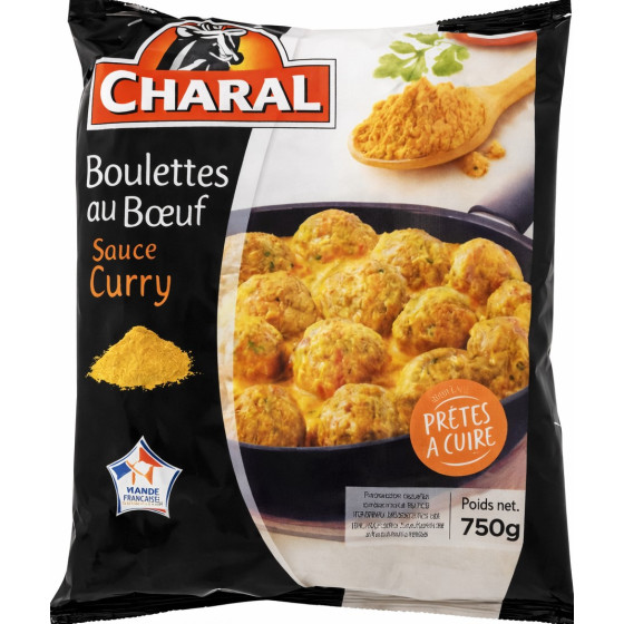 BOULETTES AU BOEUF SAUCE CURRY CHARAL 750G