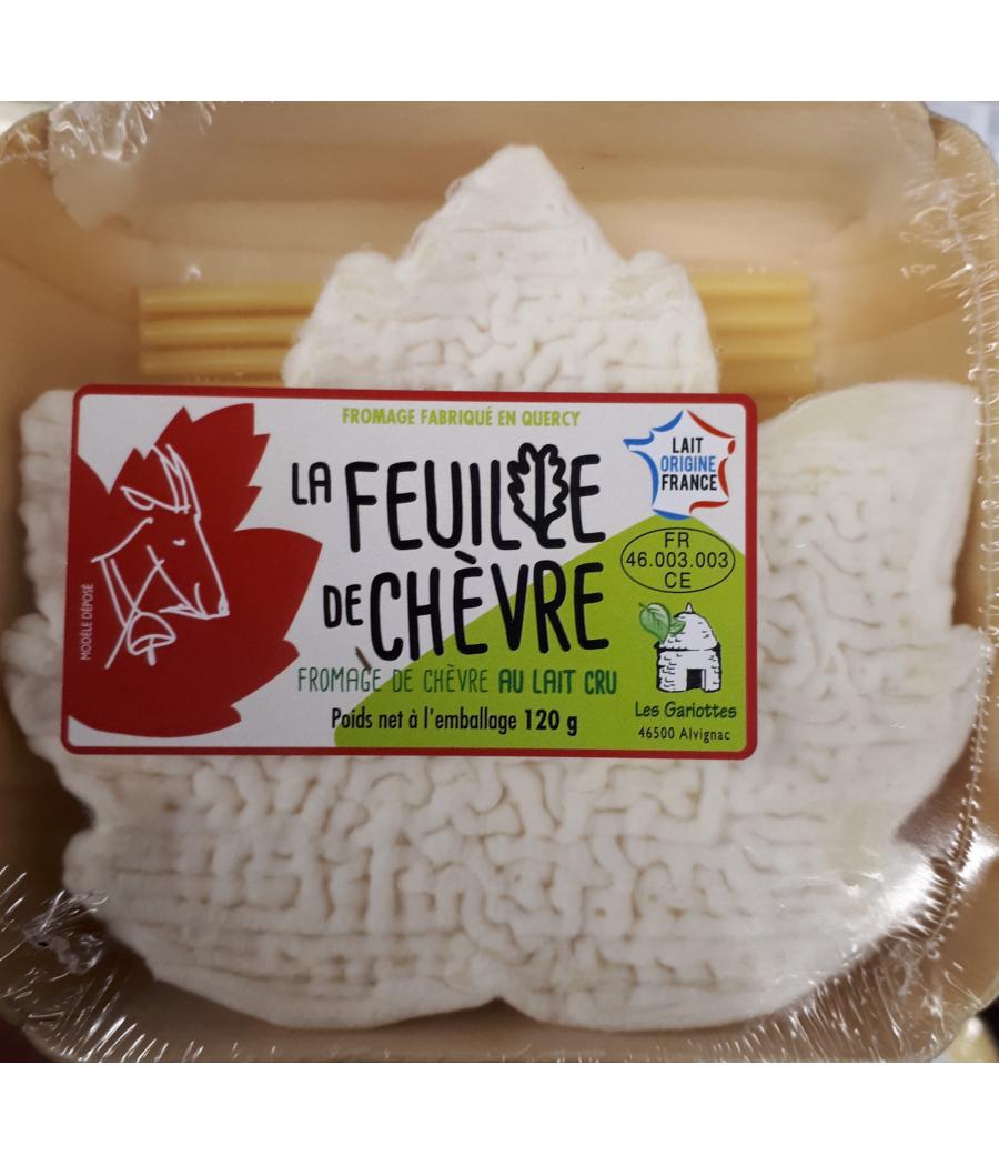 LA FEUILLE DE CHEVRE AU LAIT CRU (20% MG) 120 G