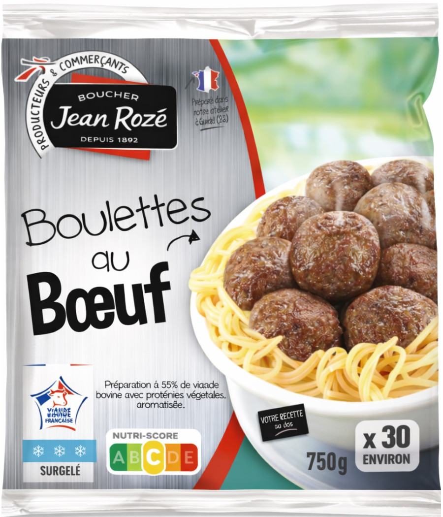BOULETTES AU BOEUF JEAN ROZE  750G