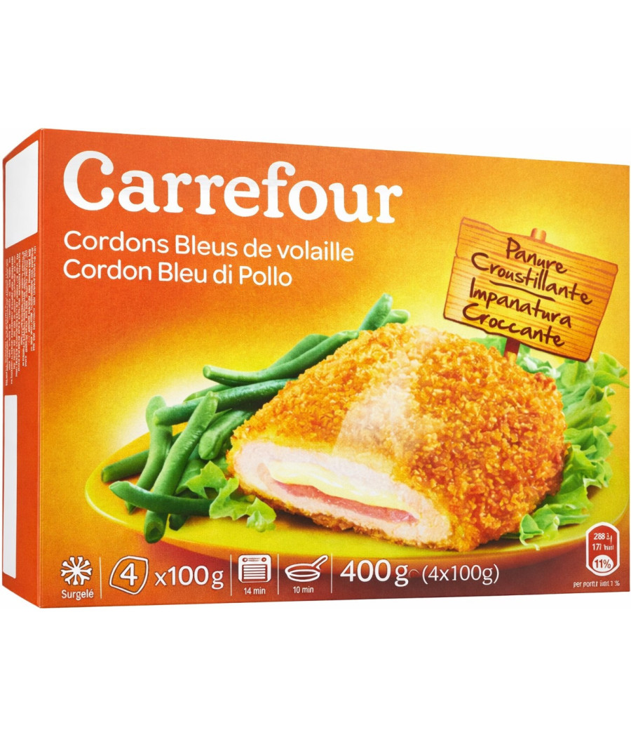 CORDONS BLEUS DE POULET CARREFOUR  400G