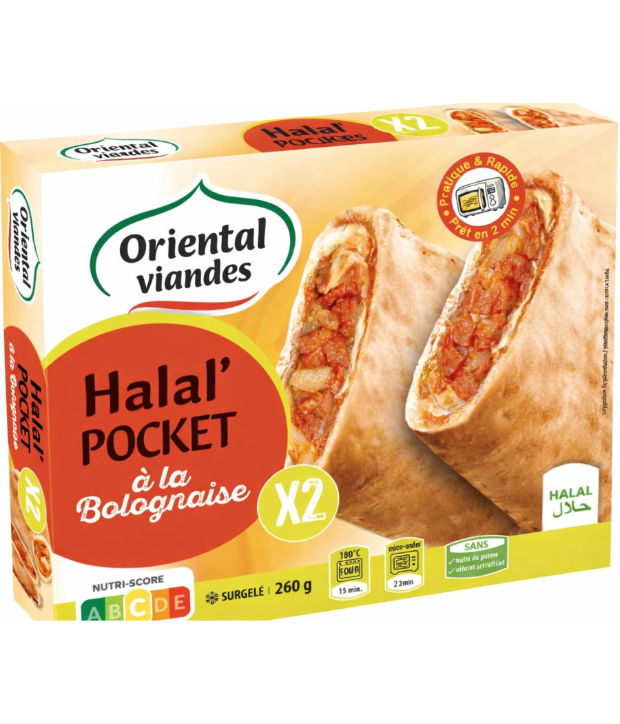 HALAL POCKET BOLOGNAISE ORIENTAL VIANDES 260G