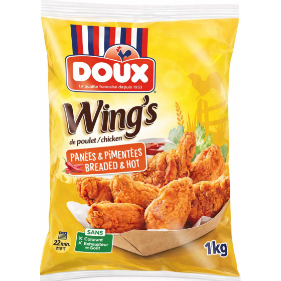AILE DE POULET PANES ET PIMENTE DOUX 1KG
