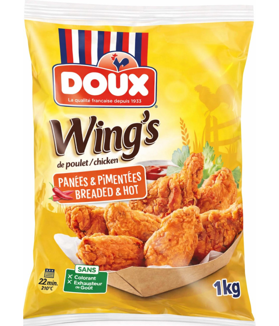 AILE DE POULET PANES ET PIMENTE DOUX 1KG