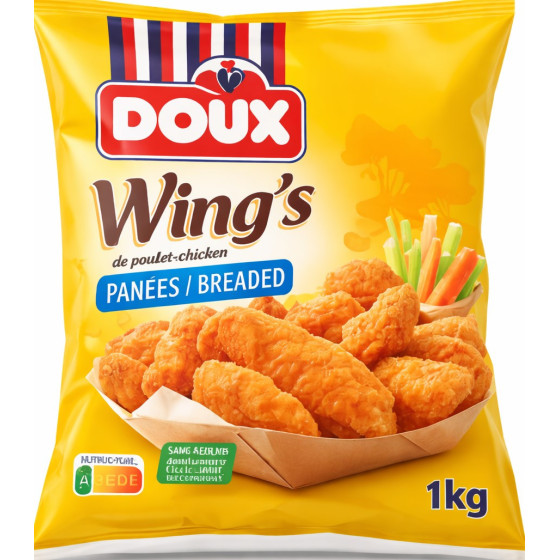 WING’S DE POULET PANEES DOUX 1KG