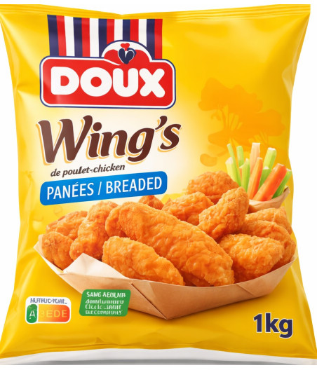 WING’S DE POULET PANEES DOUX 1KG