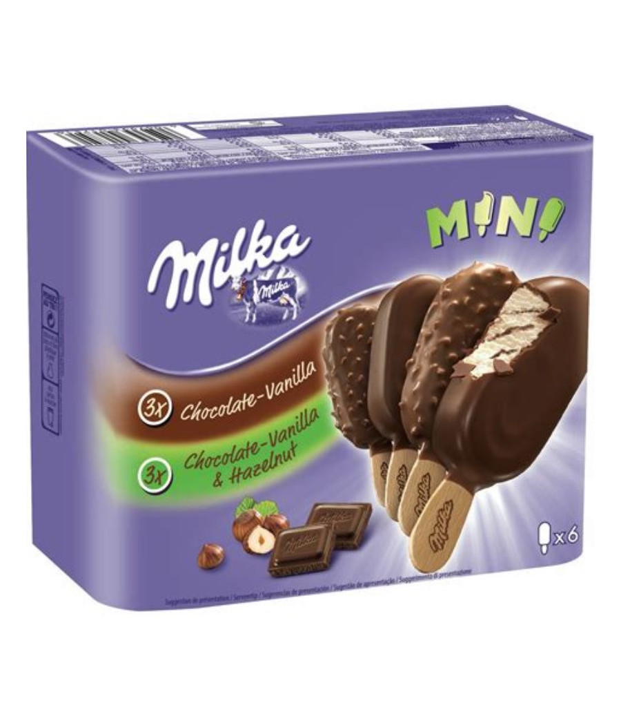 MINI CHOCOLAT-VANILLE ET NOISETTES MILKA 226G