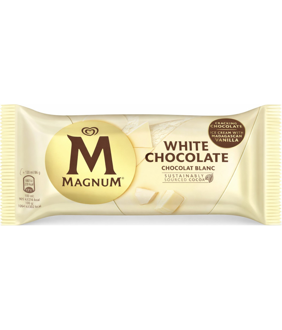 GLACE CHOCOLAT BLANC MAGNUM 86G