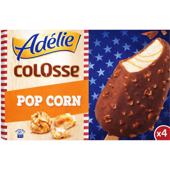 GLACE COLOSSE POP CORN ADELIE 235G