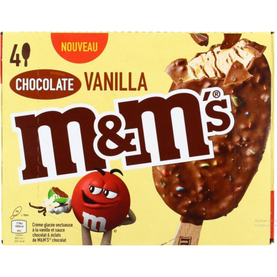 GLACE CHOCOLATE VANILLLE M&M 244G