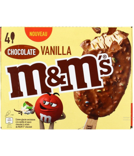 GLACE CHOCOLATE VANILLLE M&M 244G