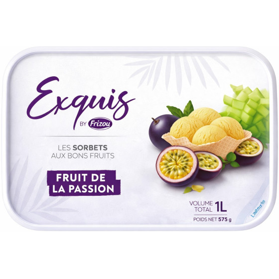 SORBET FRUIT DE LA POSSION EXQUIZ LAITERIE DE MAYOTTE 575G
