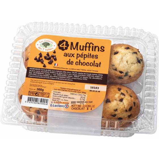 MUFFINS AUX PEPITES DE CHOCOLAT LES DELICES 300G