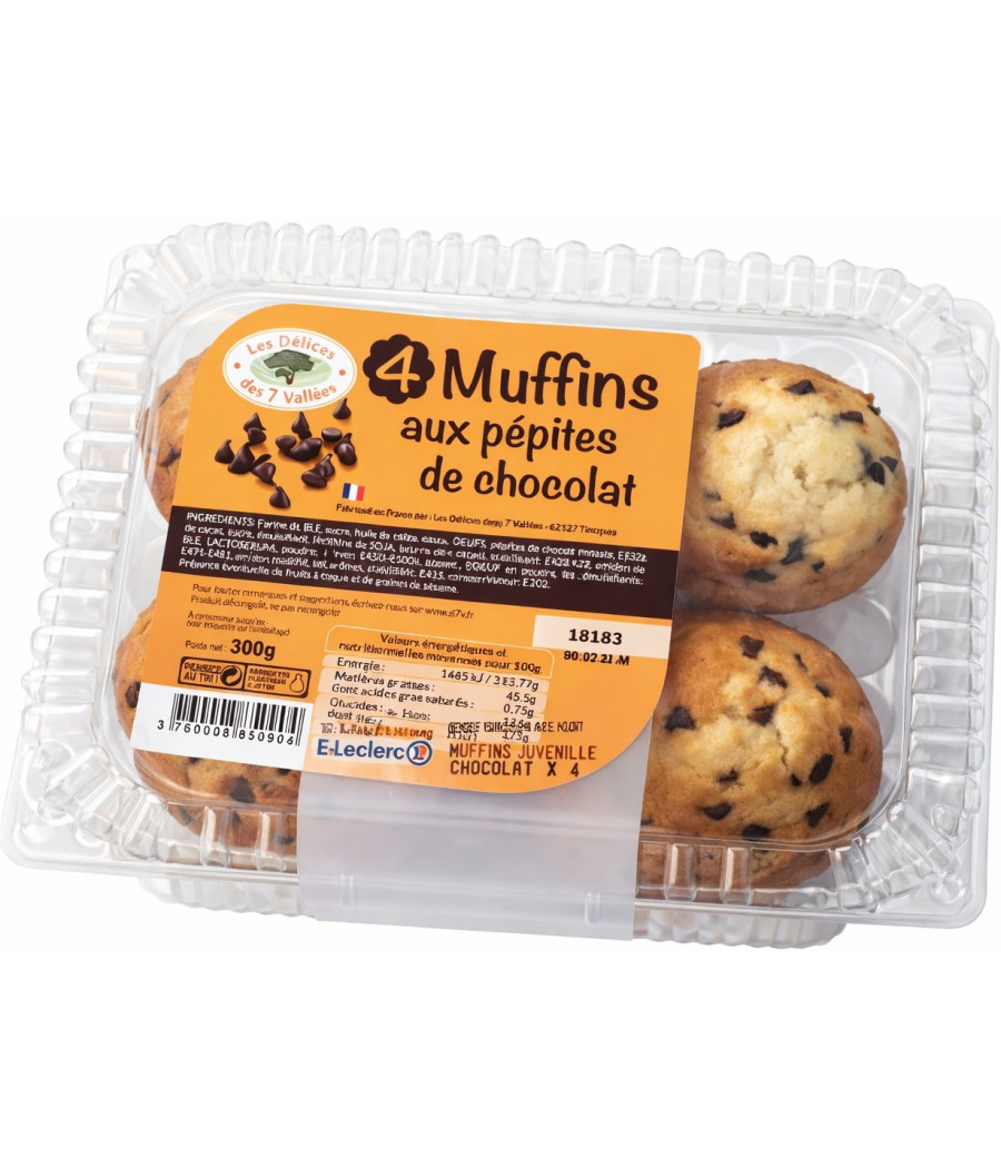 MUFFINS AUX PEPITES DE CHOCOLAT LES DELICES 300G