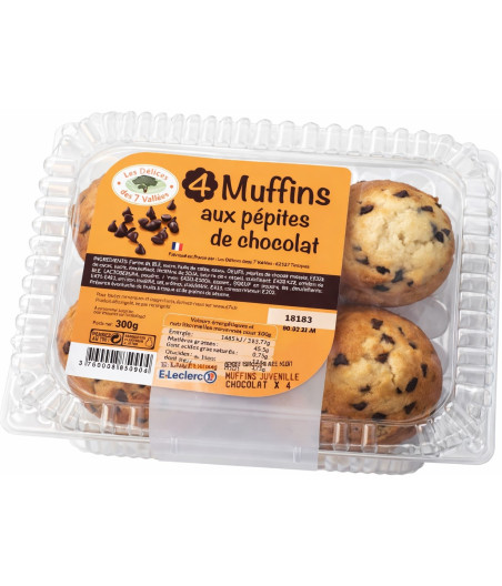 MUFFINS AUX PEPITES DE CHOCOLAT LES DELICES 300G
