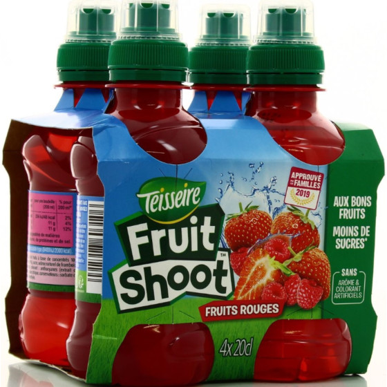 BOISSON FRUITS ROUGES FRUIT SHOOT 4X20CL