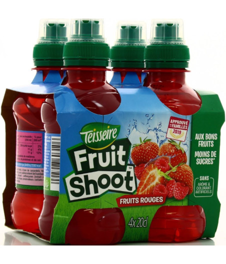 BOISSON FRUITS ROUGES FRUIT SHOOT 4X20CL