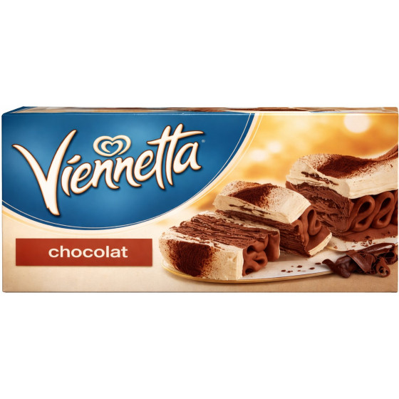 GLACE CHOCOLAT BLANC ET FEUILLETAGE AU CACAO VIENNETTA 320G