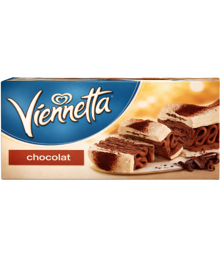 GLACE CHOCOLAT BLANC ET FEUILLETAGE AU CACAO VIENNETTA 320G