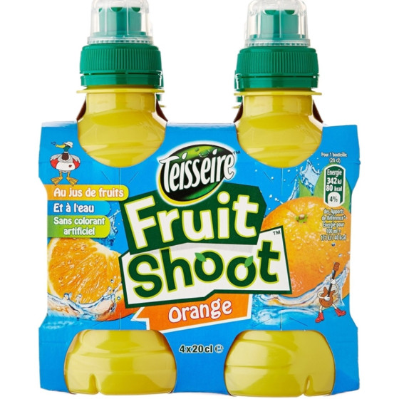 BOISSON SAVEUR ORANGE FRUIT SHOOT 4X20CL
