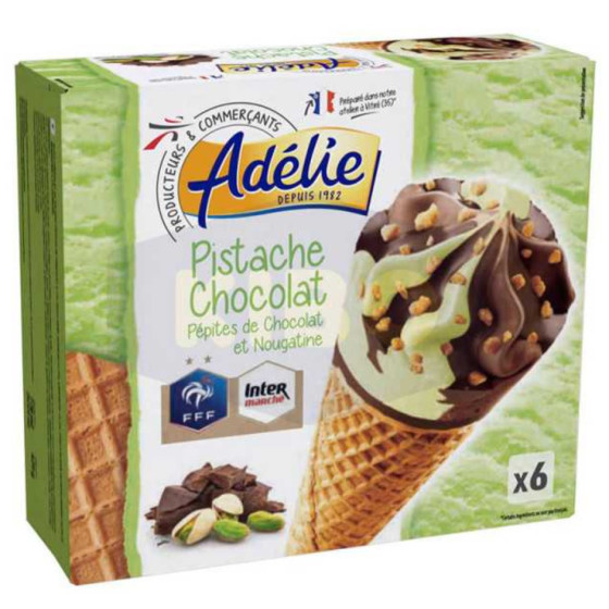 GLACE PISTACHE CHOCOLAT ADELIE X6 120ML