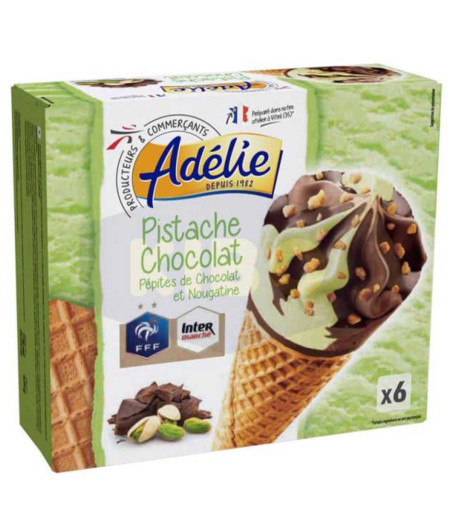 GLACE PISTACHE CHOCOLAT ADELIE X6 120ML