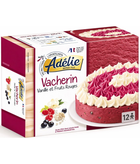 VACHERIN VANILLE ET FRUITS ROUGES ADELIE 551G
