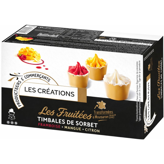 LES FRUITEES TIMBALES DE SORBET LES CREATIONS 276G