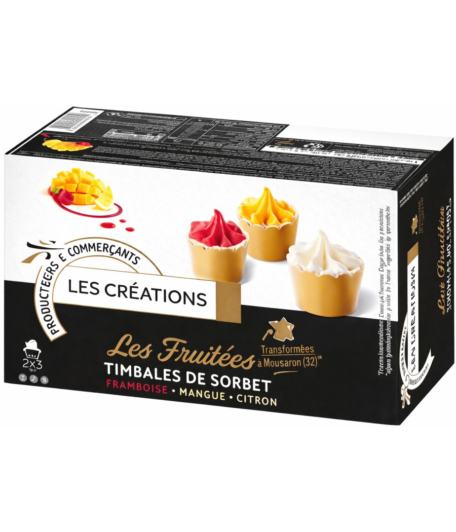 LES FRUITEES TIMBALES DE SORBET LES CREATIONS 276G