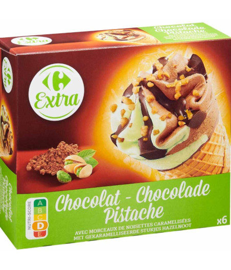 GLACE CHOCOLAT PISTACHE CARREFOUR 411,4G