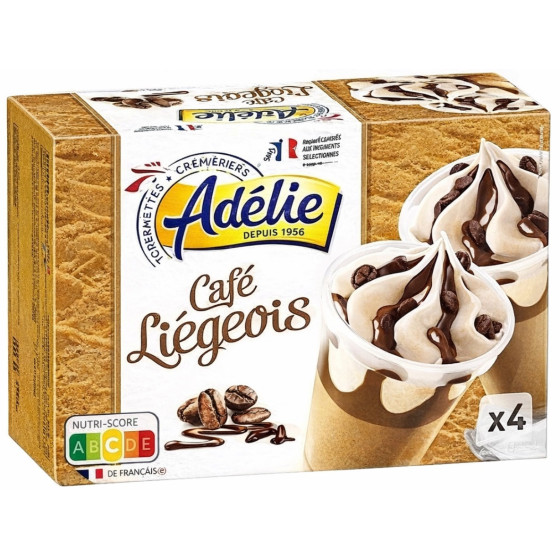 GLACE ADELIE COUPE CAFE LIEGEOIS  X4 500G