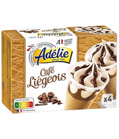 GLACE ADELIE COUPE CAFE LIEGEOIS  X4 500G