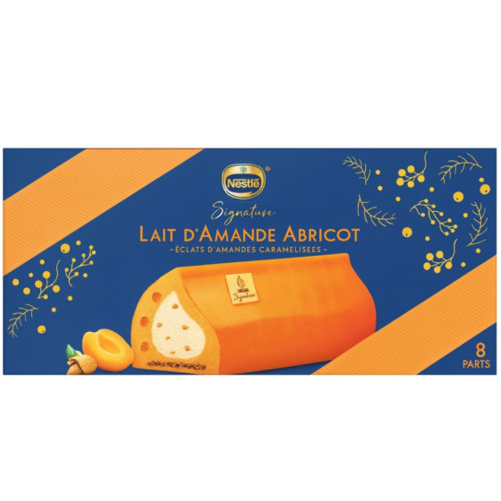 BUCHE GLACEE LAIT D'AMANDE ABRICOT NESTLE 500G
